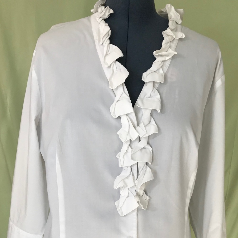 Talbot Twisted Ruffled Blouse.